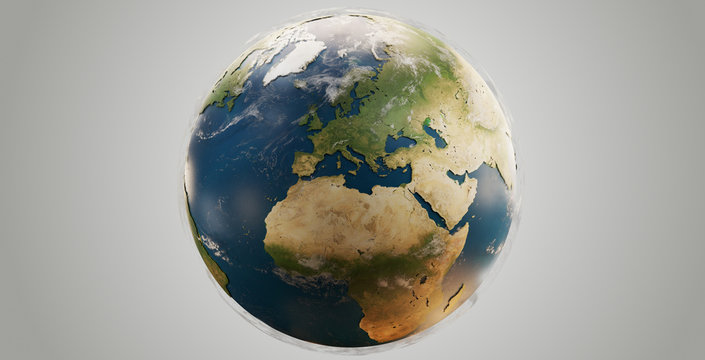world globe planet earth 3d-illustration. elements of this image furnished by NASA