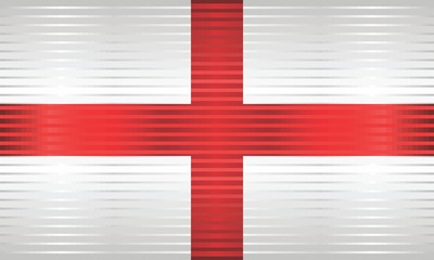 Obraz premium Shiny Grunge flag of the England - Illustration, Three dimensional flag of England