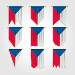 Czech Republic Flag with different shapes, Flag of Czechia In Various Shapes