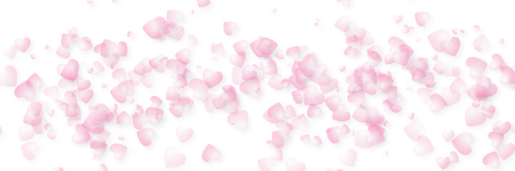 Pink love heart shape abstract background.