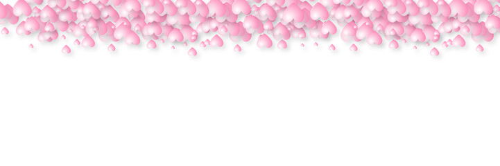 Pink love heart shape abstract background.