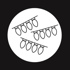 String lights line icon