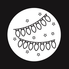 String lights line icon 