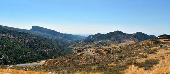 the road between Amioun and Arz , Lebanon, panoramic view, Mount Lebanon