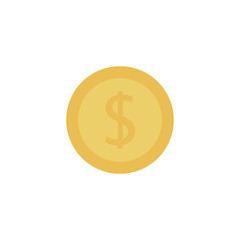 currency with symbol dollar on white background