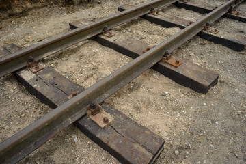 Railtrack on sand without track bed