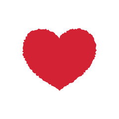 Morden Red Heart flat vector icon for apps and websites. Valentine's Day