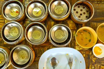 dim sum Appetizer of China, popular to eat breakfast, Finished eating