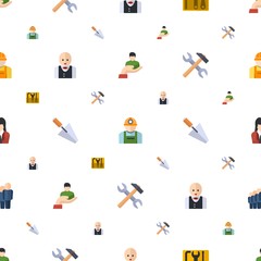 worker icons pattern seamless