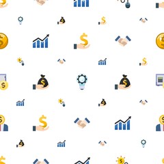 finance icons pattern seamless