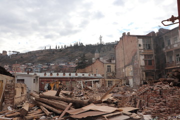 Plac budowy, Tbilisi, Gruzja © Monika