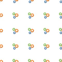 cogwheel icon pattern seamless isolated on white background