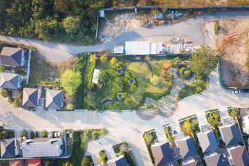 aerial view housing