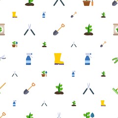 gardening icons pattern seamless