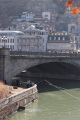 Wędkarze nad rzeką Kurą, Tbilisi, Gruzja © Monika