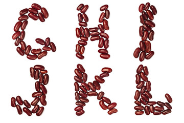 letters out of food for the registration of the project