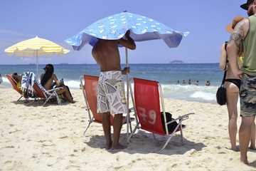 Sombrilla y playa