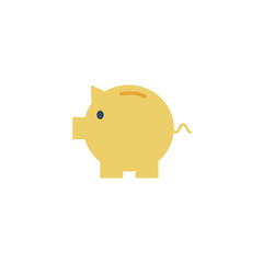 money savings and pig on white background