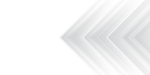 White arrow abstract background for presentation design. Horizontal landscape orientation.
