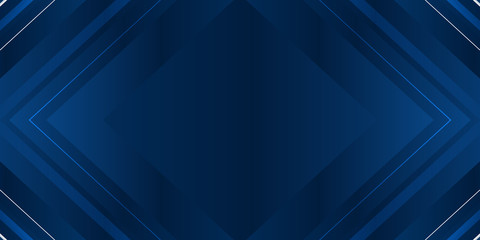 Dark blue arrow abstract background for presentation design. Horizontal landscape orientation.