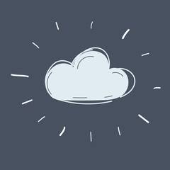 A Cloud white icon on dark background.