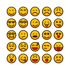 Emoticons icon set,Icons about facial expressions