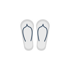 beach sandals on white background