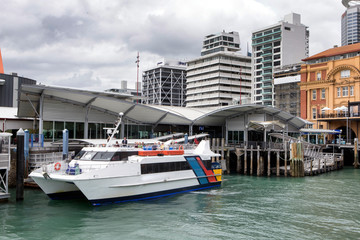 Fototapeta na wymiar Harbour Auckland New Zealand Ferry