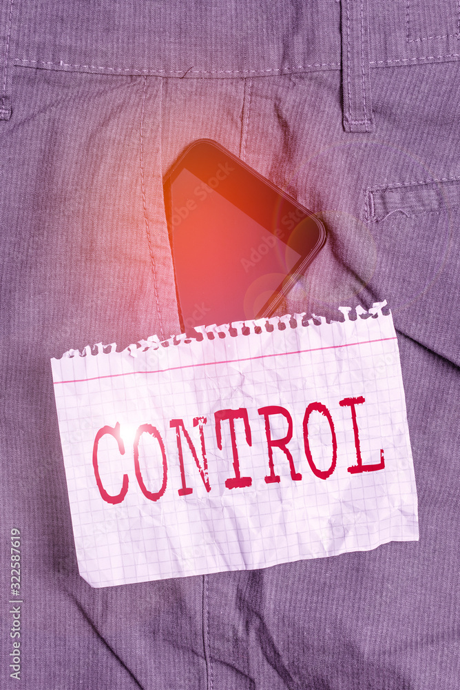 Poster word writing text control. business photo showcasing power to influence direct behavior actions cour