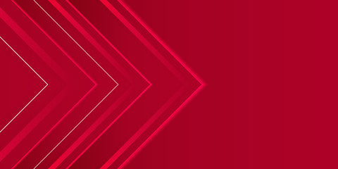 Fototapeta premium Red light arrow abstract background for presentation design. Horizontal landscape orientation.