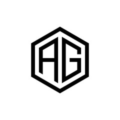 ag logo design icon template