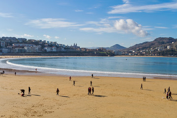 San Sebastian coastal city in Basque Country, Spain