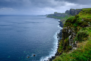 Fototapeta na wymiar Kilt Rock Portree Isle of Skye Highlands Scotland