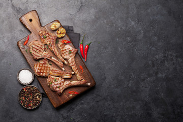 Grilled lamb ribs © evgeeenius