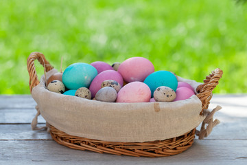 Easter eggs basket