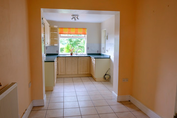 Empty kitchen on moving out day 