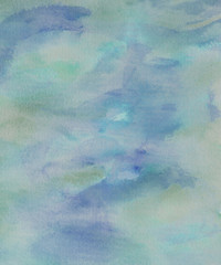 Blue and green watercolor pattern
