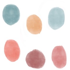 abstract watercolor painted circles seamless pattern background illustration