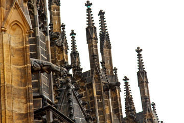 Prague. 10.05.2019: Staircase to the treasury, Saint Vitus's Cathedral, Prague castle, Prague,...