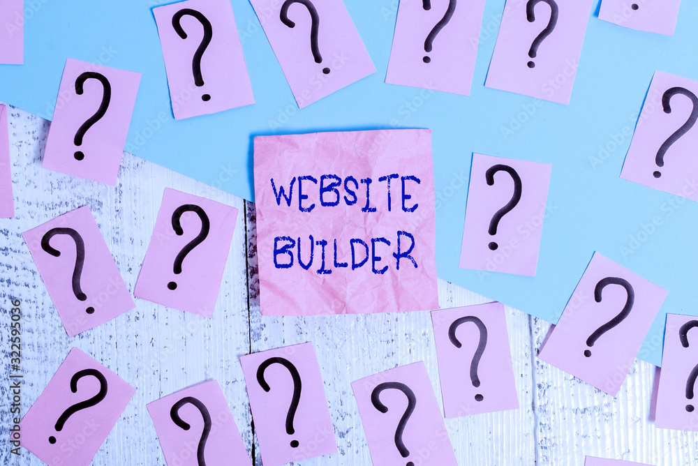 Poster handwriting text website builder. conceptual photo construction of websites without analysisual code