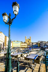 old town and harbor of bastia on corsica