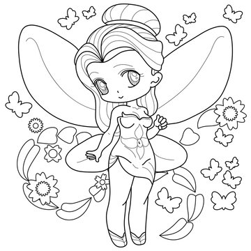 fairy drawings for coloring  Clip Art Library