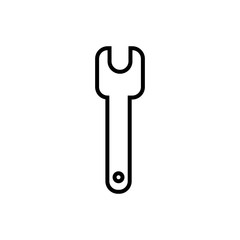 wrench key tool isolated icon