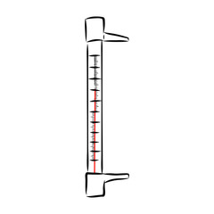 thermometer on white background