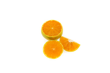 Orange fruit isolated on white background.