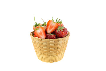 Fototapeta na wymiar Strawberry fruit isolated on white background.