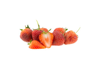 Strawberry fruit isolated on white background.