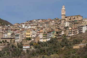 Obraz premium Montalto ancient village, Liguria region, Italy