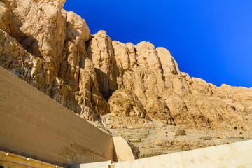 Сliffs near the temple of Hatshepsut in a Luxor, Egypt