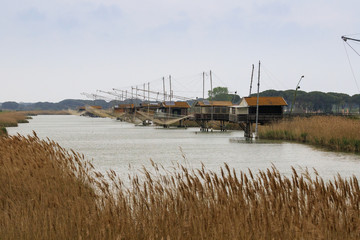 capanni da pesca nell'oasi dell'Ortazzo - Delta del Po